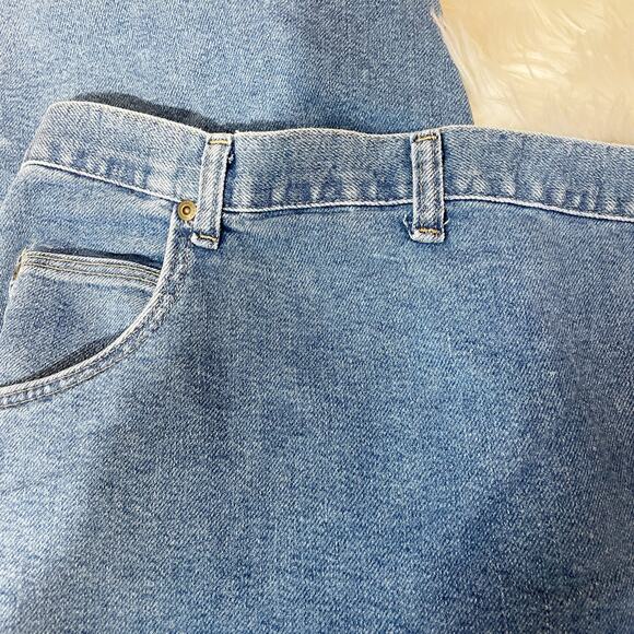 WRANGLER RUGGED WEAR RELAXED STRETCH FLEX DENIM JEAN - STONEWASHED Size 60 x 34 - Picture 5 of 7